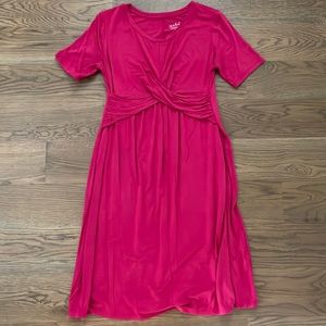 Pink Soft Knit Maternity Dress Size S
